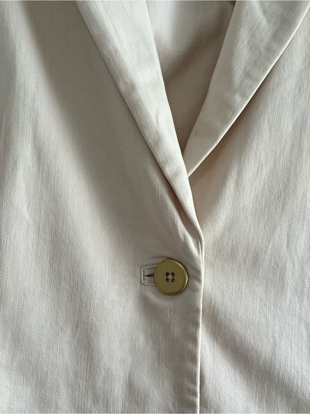 Splendid x Rachel Love Cream Neutral Cropped Jacket Size L NWT Gold Button Chic - Picture 5 of 10